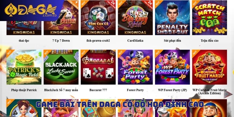 Game bài trên DAGA có đồ họa đỉnh cao